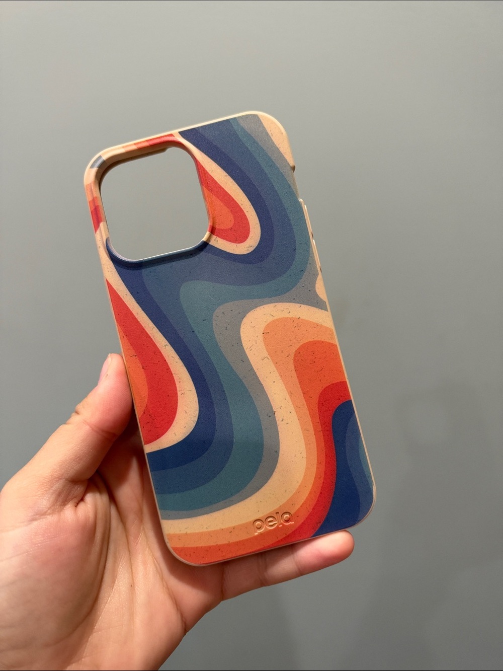 Retro Wave Multicolor Phone Case - Blue, Pink & Cream